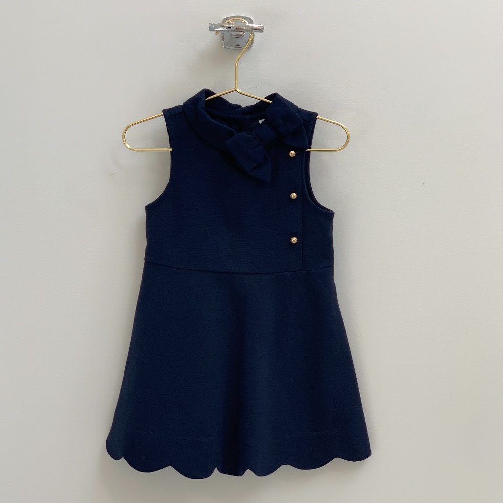 Janie and Jack Scalloped Bow Ponte Dress [18-24M]